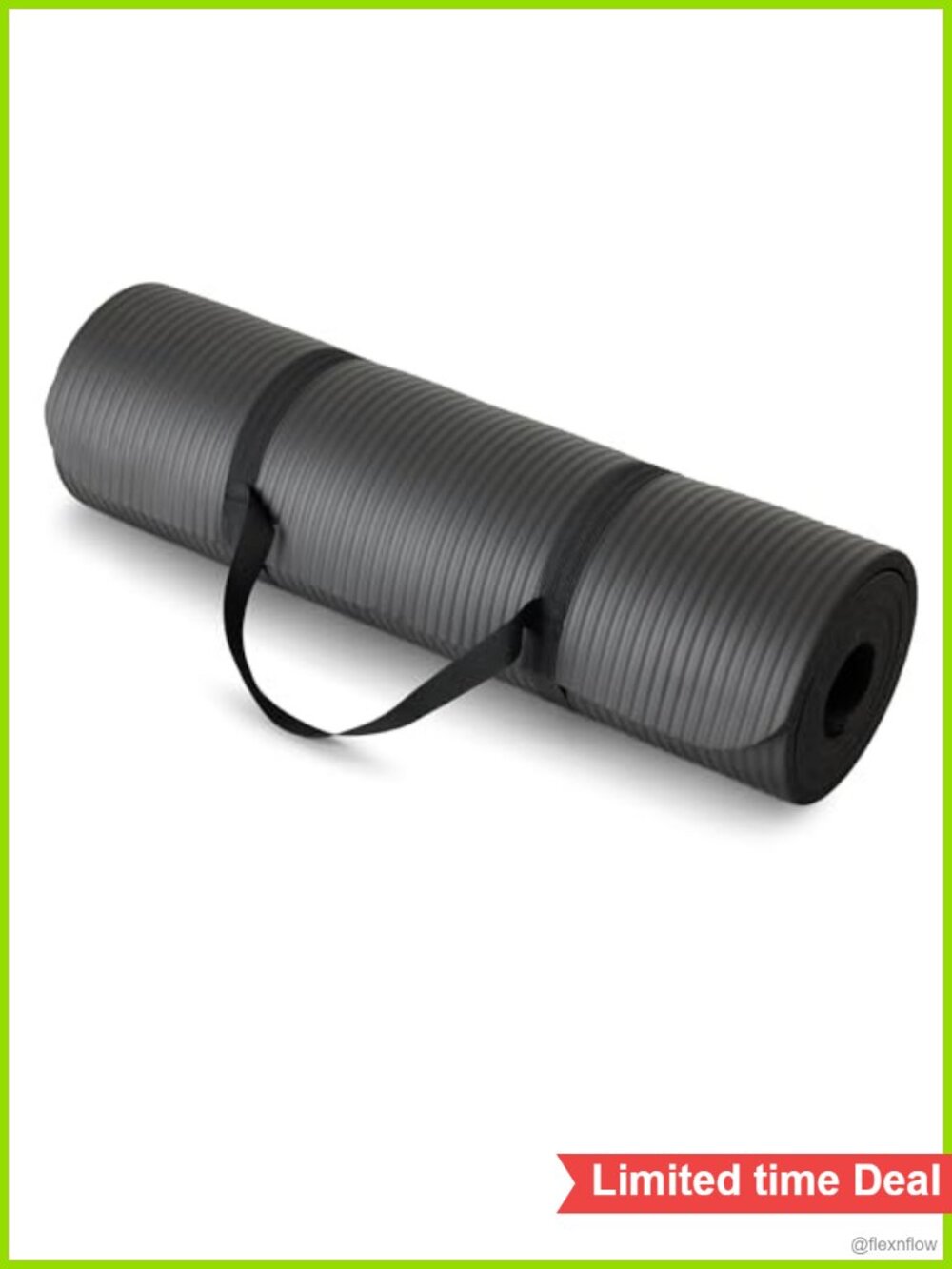 Extra Thick Yoga Mat with Carrying Strap, 1/2 inch NBR Foam, Exercise & Fitness